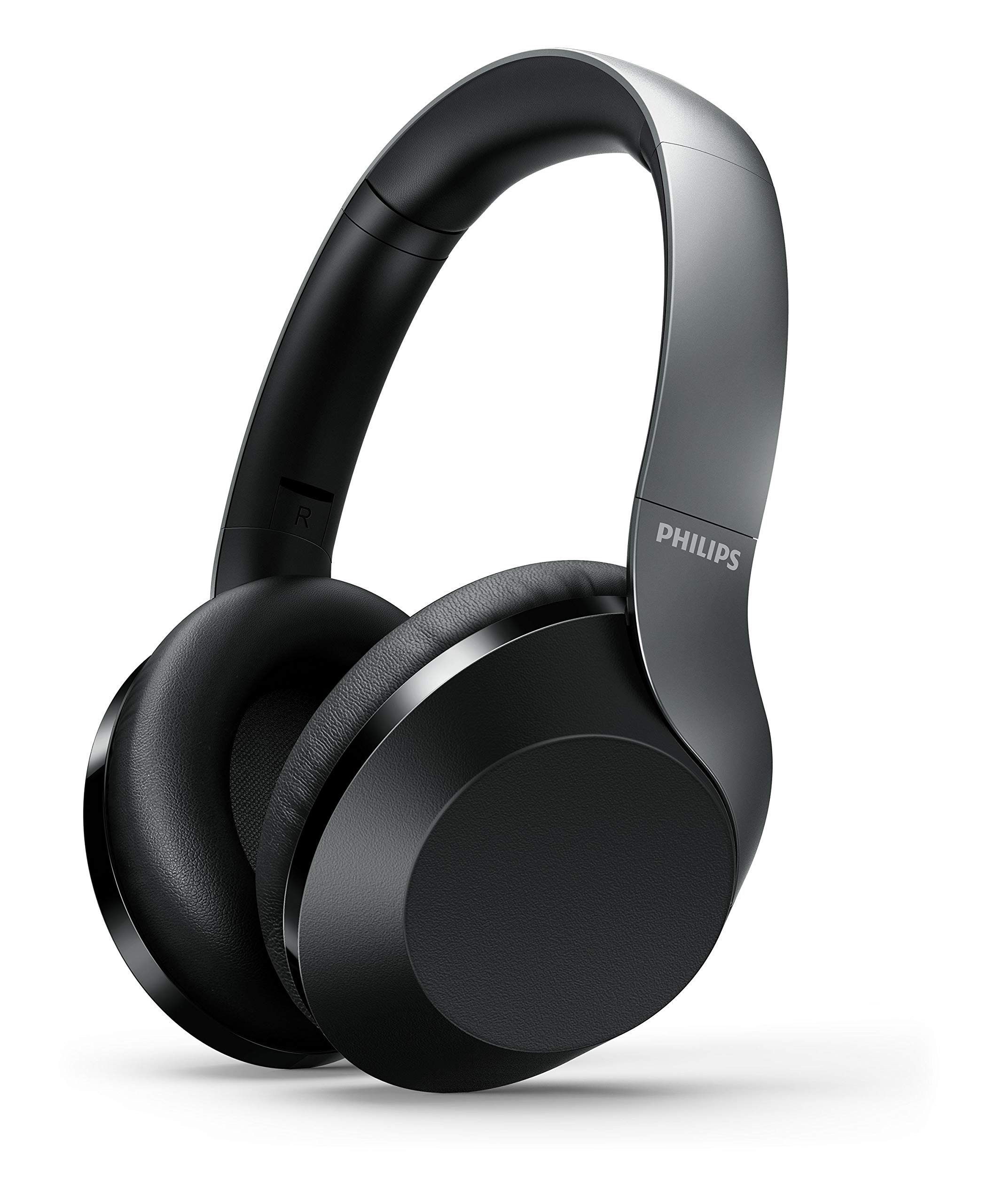 Philips Audio Performance TAPH805BK Bluetooth 5.0 Active Noise Canceling Over Ear Headphones with Google Assistant (Black)