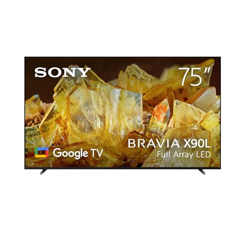 Sony 75 Inch 4K Ultra HD TV X90L Series: BRAVIA XR Full Array LED Smart Google TV with Dolby Vision HDR and Exclusive Features for The Playstation® 5 XR75X90L- Latest Model,Black