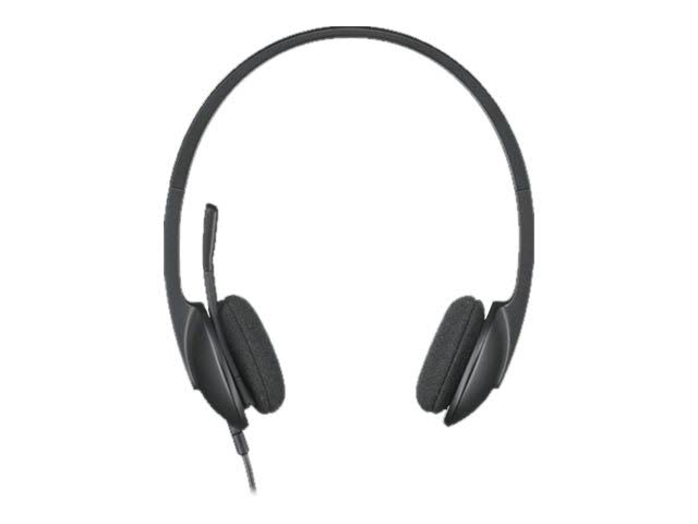 Logitech سماعة رأس USB H340 للمكالمات عبر الإنترنت والموسيقى - أسود