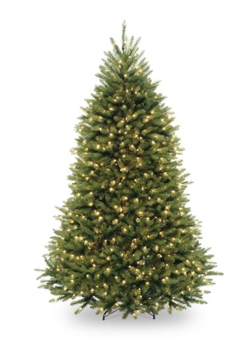  National Tree Company شجرة عيد الميلاد الاصطناعية مضاءة مسبقًا | يتضمن مصابيح بيضاء مثبتة مسبقًا وحامل | دانهيل فير - 6.5...