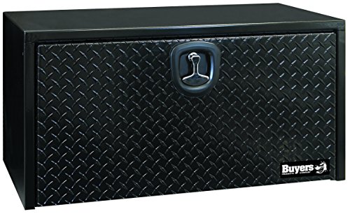 Buyers Products صندوق شاحنة أسود فولاذي سفلي مع باب ألومنيوم (18 × 18 × 36 بوصة)