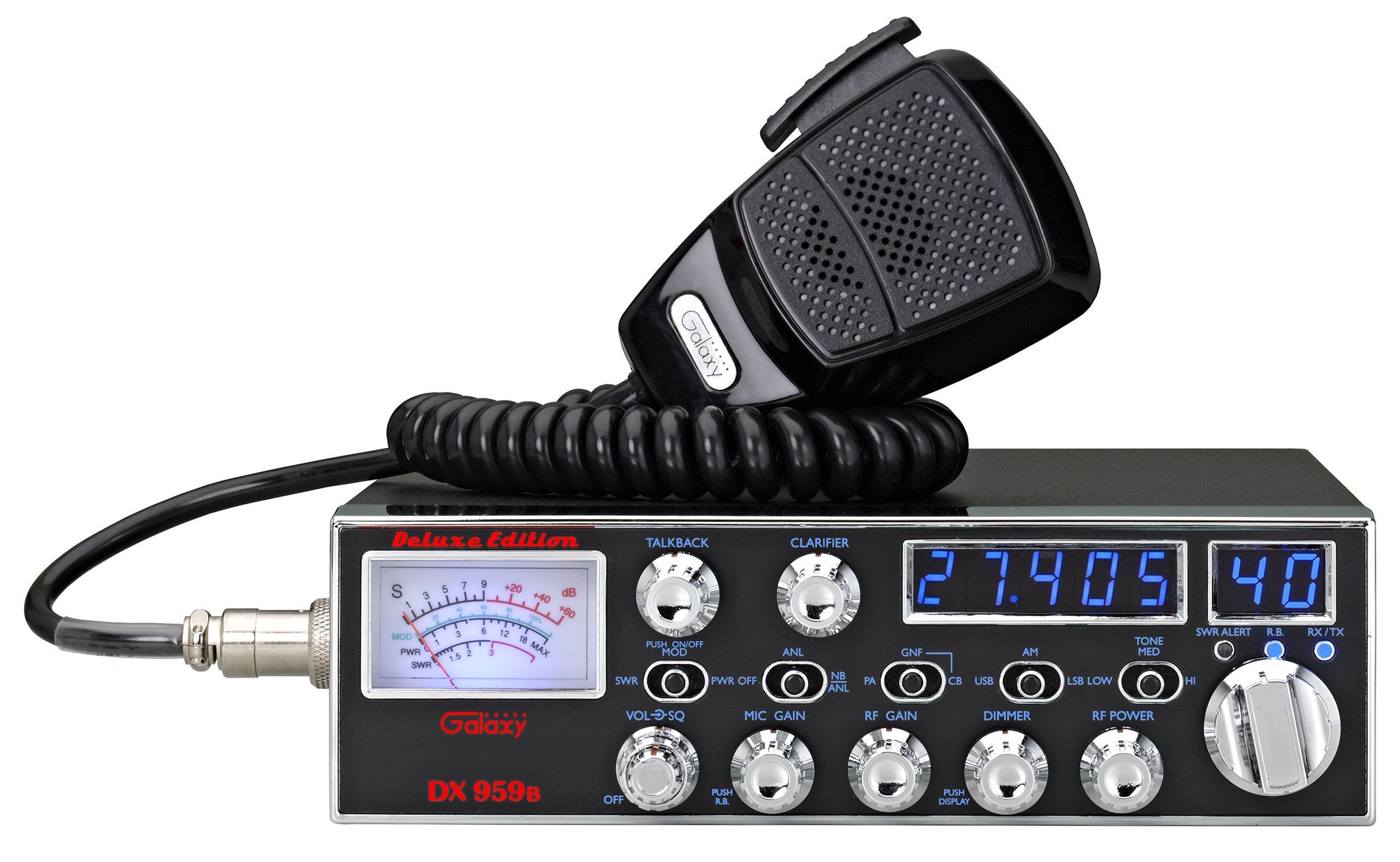 Galaxy Audio DX-959 راديو CB المحمول AM / SSB 40 قناة مع عداد التردد