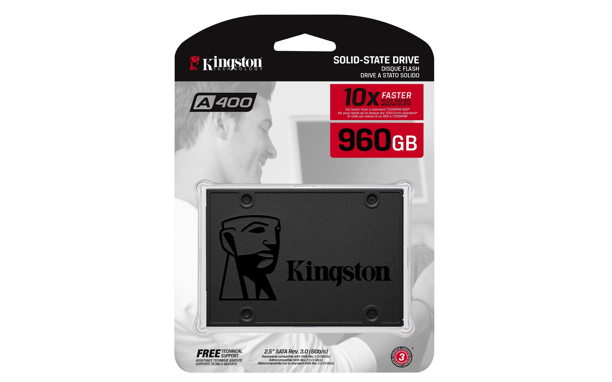 Kingston A400 SSD 120GB SATA 3 2.5 - محرك أقراص مزود بذ...