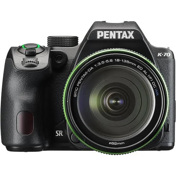 Pentax بنتاكس K-70 كاميرا رقمية ذات عدسة أحادية عاكسة للطقس مزودة بتقنية Wi-Fi وعدسة AL WR مقاس 18-55 مم