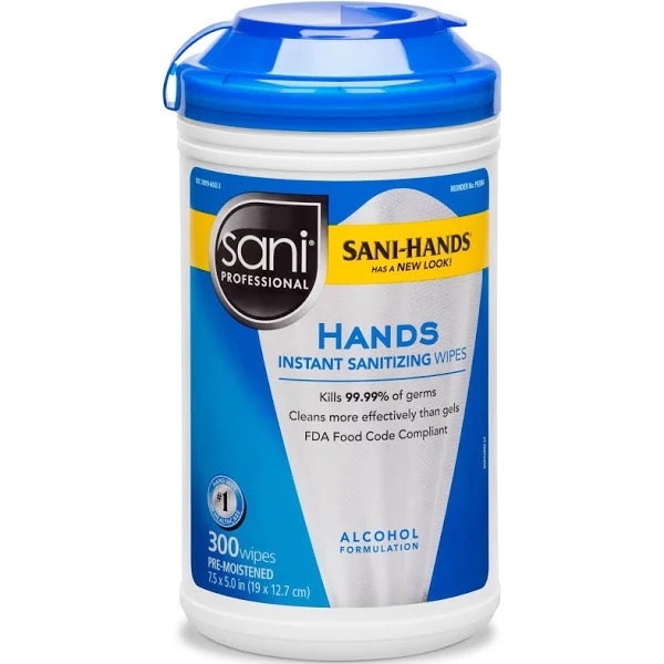 Sani Professional مناديل معقمة فورية مع مادة البولي بروبيلين - 300 قطعة